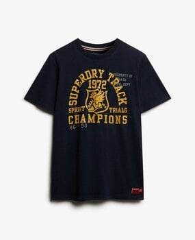Superdry VINTAGE PREP RELAXED TEE DARK NAVY