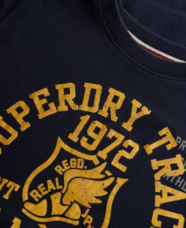 Superdry VINTAGE PREP RELAXED TEE DARK NAVY