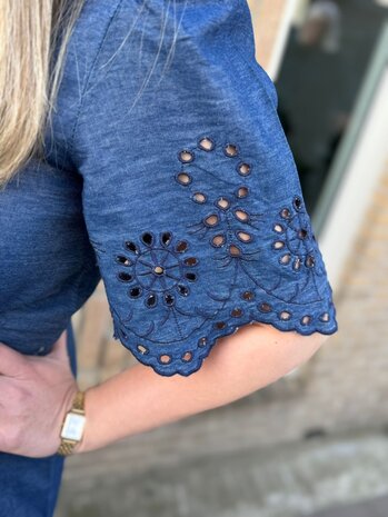 JDY JDYBILLIE 2/4 CHAMBRAY MIDI DRESS WVN MEDIUM BLUE DENIM