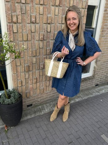 JDY JDYBILLIE 2/4 CHAMBRAY MIDI DRESS WVN MEDIUM BLUE DENIM