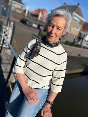 ICHI IHBOSTON MS BIRCH W BLACK STRIPE