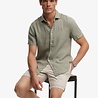 Superdry RIVIERA S/S LINEN SHIRT BAY GREEN