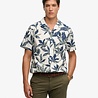 Superdry CABANA POOLSIDE S/S SHIRT BANANA LEAF ECRU