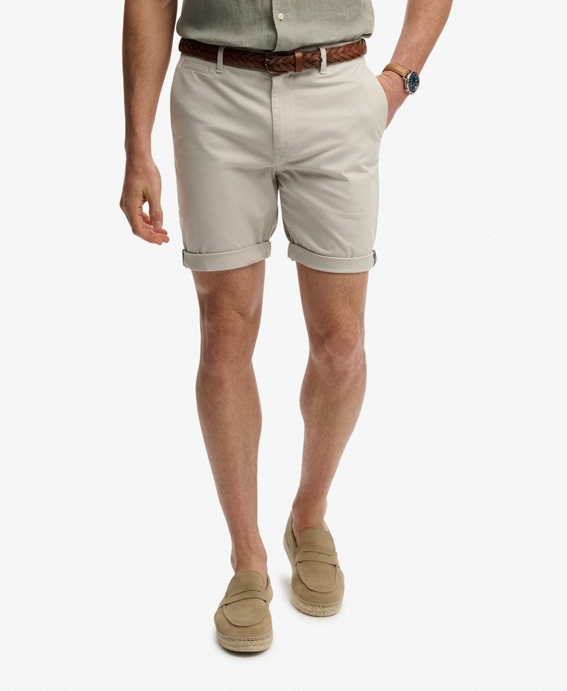 Superdry PREMIUM REGULAR CHINO SHORT RAINY DAY GREY