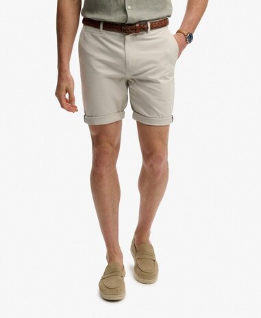 Superdry PREMIUM REGULAR CHINO SHORT RAINY DAY GREY