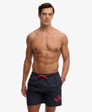 Superdry PRINTED LOGO 16 SWIM SHORT ECLIPSE NAVY