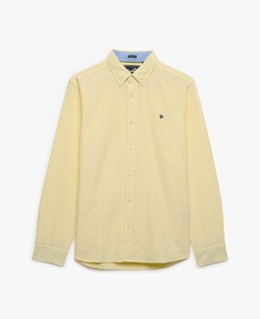 Superdry PREPPY OXFORD L/S SHIRT LEMON STRIPE