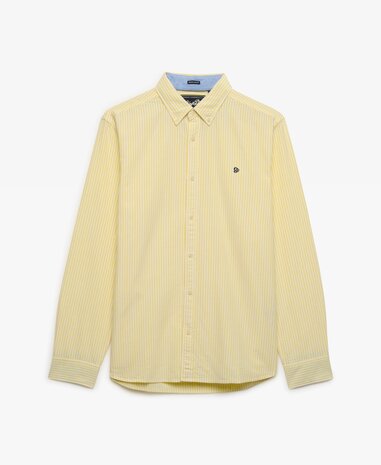 Superdry PREPPY OXFORD L/S SHIRT LEMON STRIPE