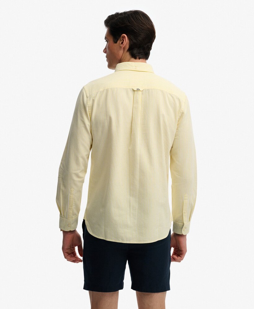Superdry PREPPY OXFORD L/S SHIRT LEMON STRIPE