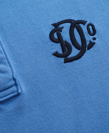 Superdry PIQUE MONOGRAM POLO DEEP BLUE WAVE