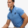 Superdry PIQUE MONOGRAM POLO DEEP BLUE WAVE