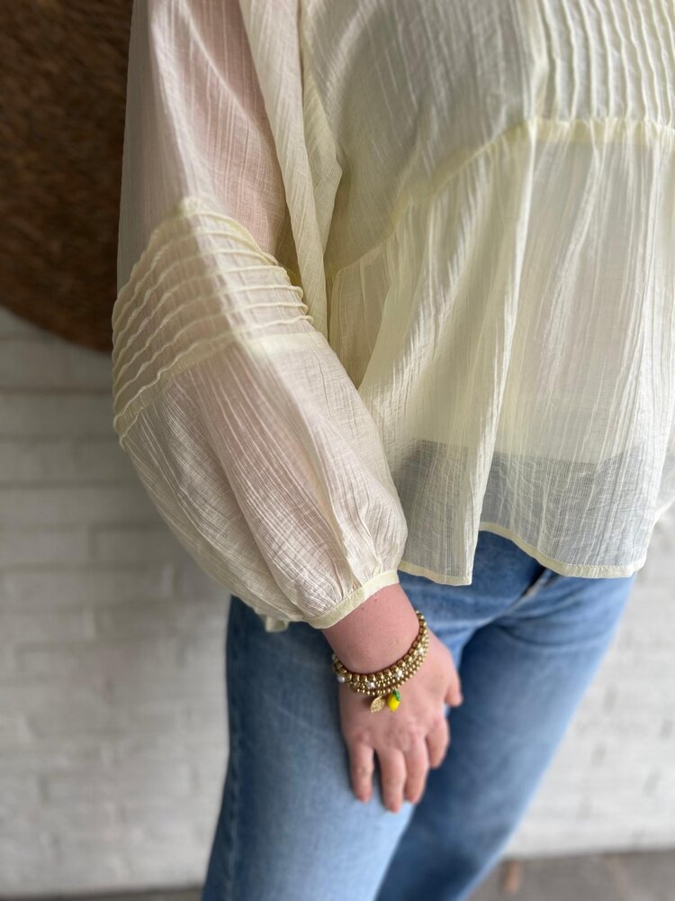 BLOUSE LOU BUTTERYELLOW ONE SIZE