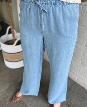 JDY JDYMIRA MW WIDE STRING PANT PNT NOOS LIGHT BLUE DENIM