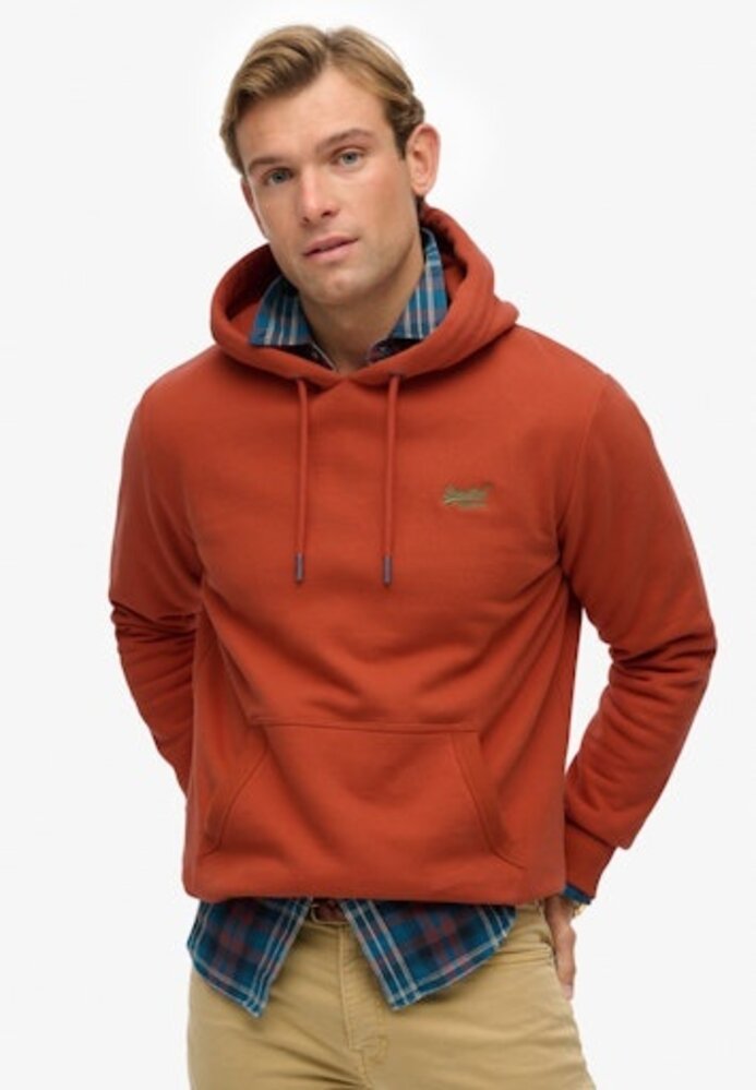 Superdry ESSENTIAL LOGO HOODIE HB AUTUMN GLAZE BROWN
