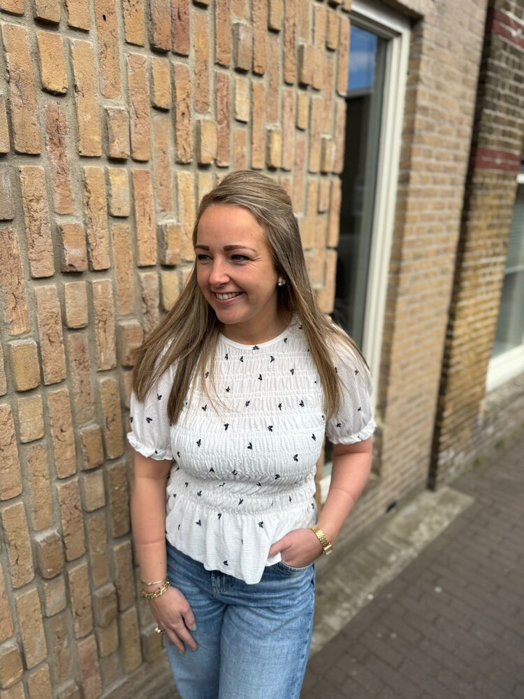 JDY JDYFELINE LIFE S/S SMOCK TOP JRS