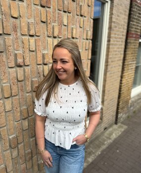 JDY JDYFELINE LIFE S/S SMOCK TOP JRS