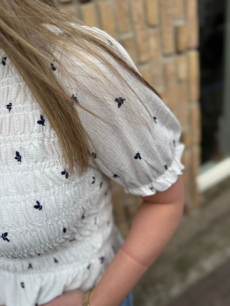 JDY JDYFELINE LIFE S/S SMOCK TOP JRS