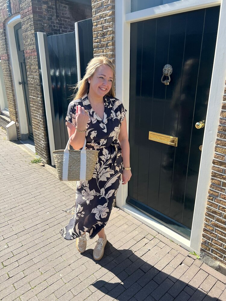 JDY JDYTROYA LIFE S/L MIDI DRESS WVN DIA PHANTOM