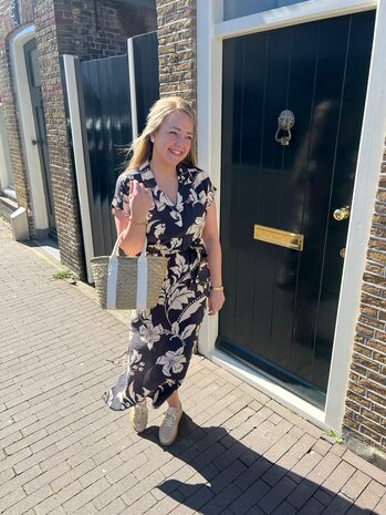 JDY JDYTROYA LIFE S/L MIDI DRESS WVN DIA PHANTOM