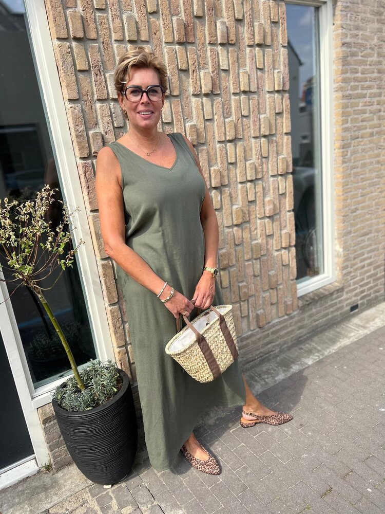 JDY JDYSAY S/L LINEN MAXI TIE DRESS WVN DIA