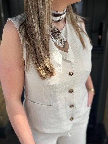 JDY JDYCARA S/L WAISTCOAT TLR OATMEAL