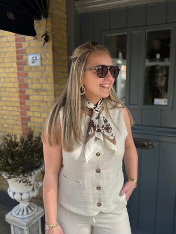 JDY JDYCARA S/L WAISTCOAT TLR OATMEAL