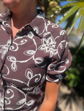 Ydence BLOUSE LEILA DARK BROWN