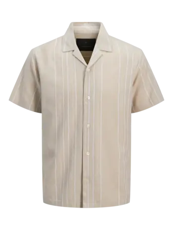 Jack en Jones JPRBLARIVER LINEN BL. DOBBY SS SHIRT SN