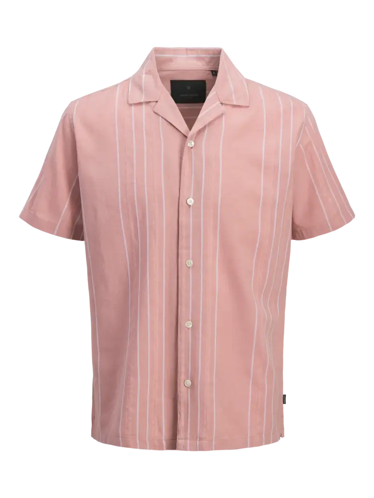 Jack en Jones JPRBLARIVER LINEN BL. DOBBY SS SHIRT SN