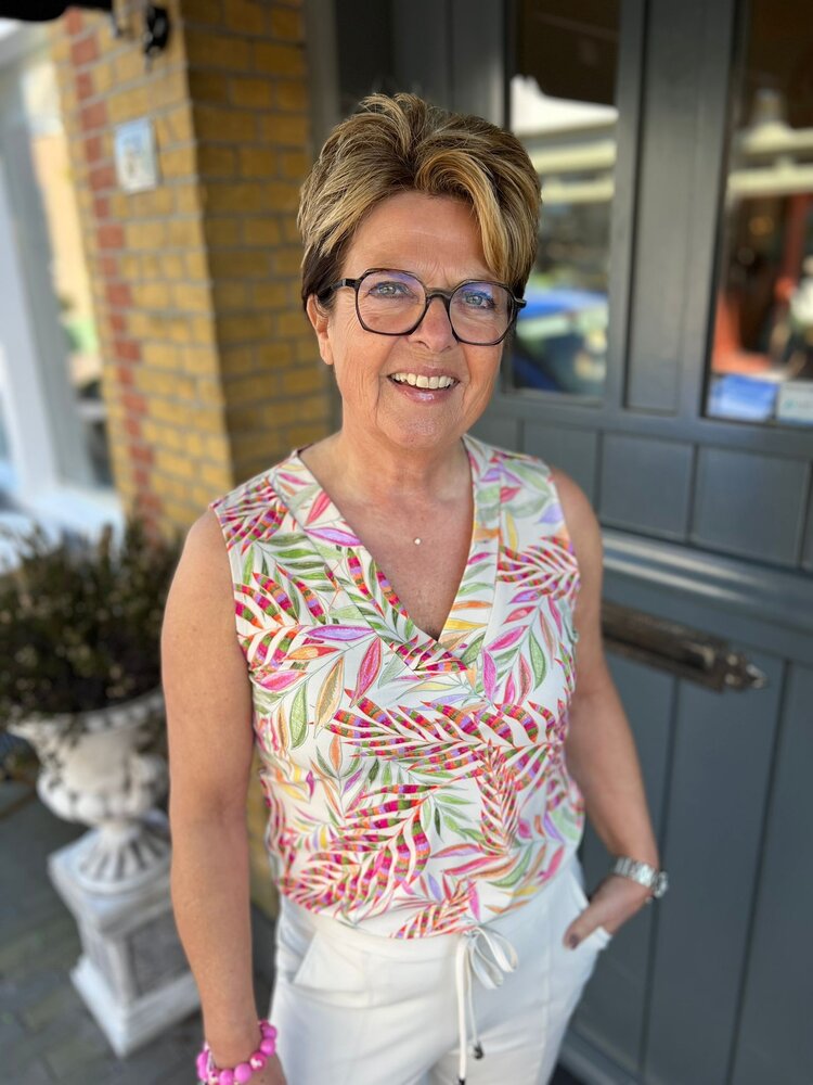 Mi Piace TOP TRAVELSTOF 202425 PENCIL BRANCHES PRINT