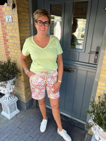 Mi Piace BERMUDA TRAVELSTOF 202589 PENCIL BRANCHES PRINT