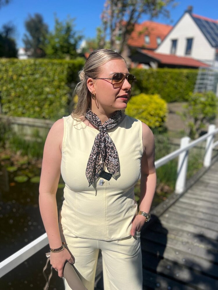 ICHI IHKATE DENIM TO ALMOND OIL