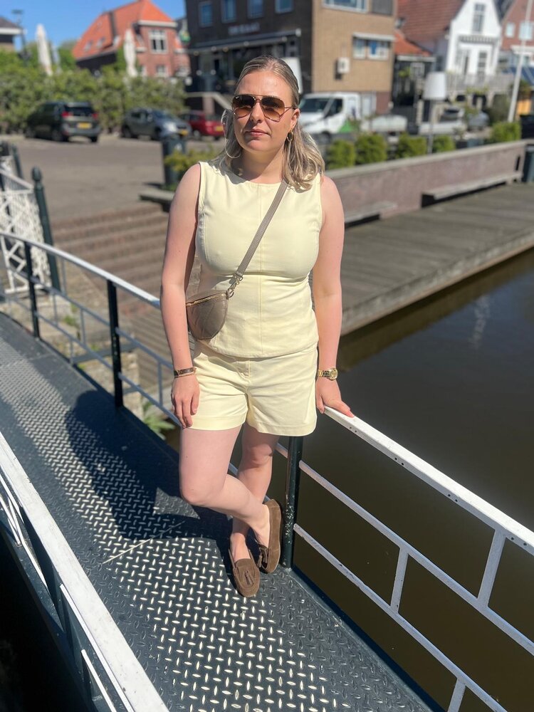 ICHI IHKATE DENIM SHO2 ALMOND OIL