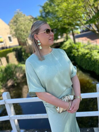 Ydence TOP PAULA SAGE GREEN
