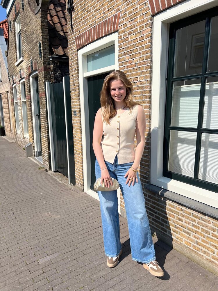 Ydence KNITTED TOP SAAR ECRU