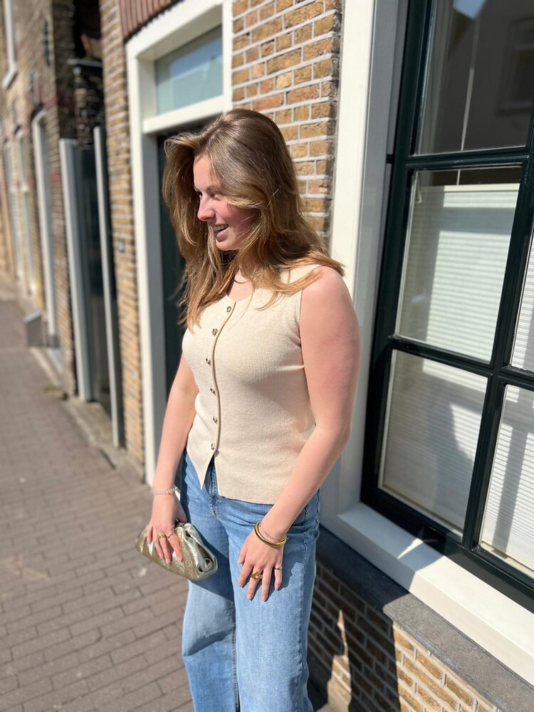 Ydence KNITTED TOP SAAR ECRU