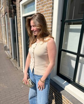 Ydence KNITTED TOP SAAR ECRU