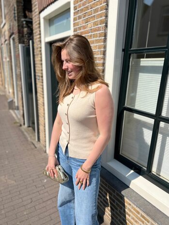 Ydence KNITTED TOP SAAR ECRU