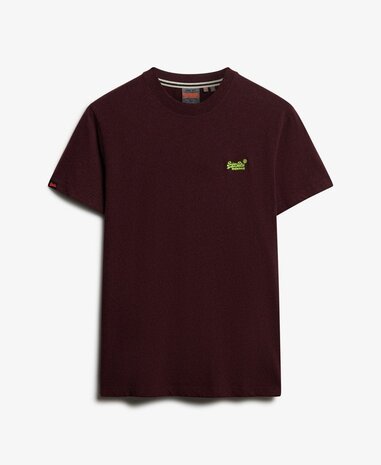 Superdry ESSENTIAL LOGO EMB TEE TAWNTY PORT MARL