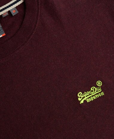 Superdry ESSENTIAL LOGO EMB TEE TAWNTY PORT MARL