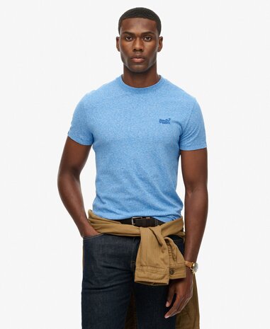 Superdry ESSENTIAL LOGO EMB TEE FRESH BLUE GRIT