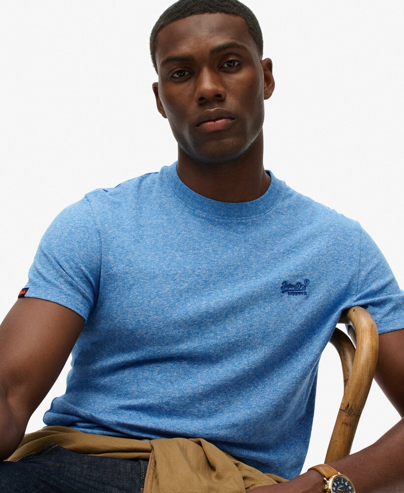 Superdry ESSENTIAL LOGO EMB TEE FRESH BLUE GRIT