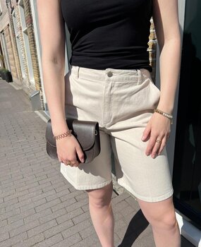 JDY JDYKIRA HW BERMUDA SHORTS PNT EGRET