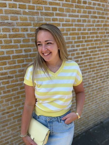 Mi Piace PULLOVER STRIPE 202847 LEMON YELLOW