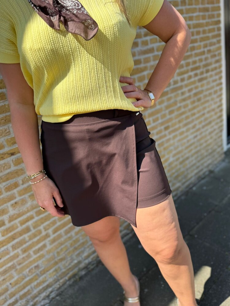 Mi Piace SKORT TRAVELSTOF 202623 ESPRESSO