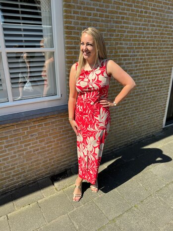 Mi Piace JURK TRAVELSTOF 202278 TROPICAL HIBISCUS PRINT