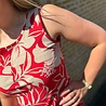Mi Piace JURK TRAVELSTOF 202278 TROPICAL HIBISCUS PRINT