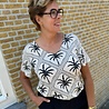 JDY JDYGABY LIFE S/S V-NECK TOP WVN SANDSHELL
