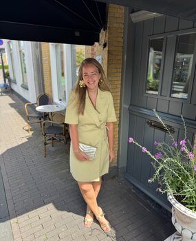 Ydence DRESS HAZEL PISTACHIO