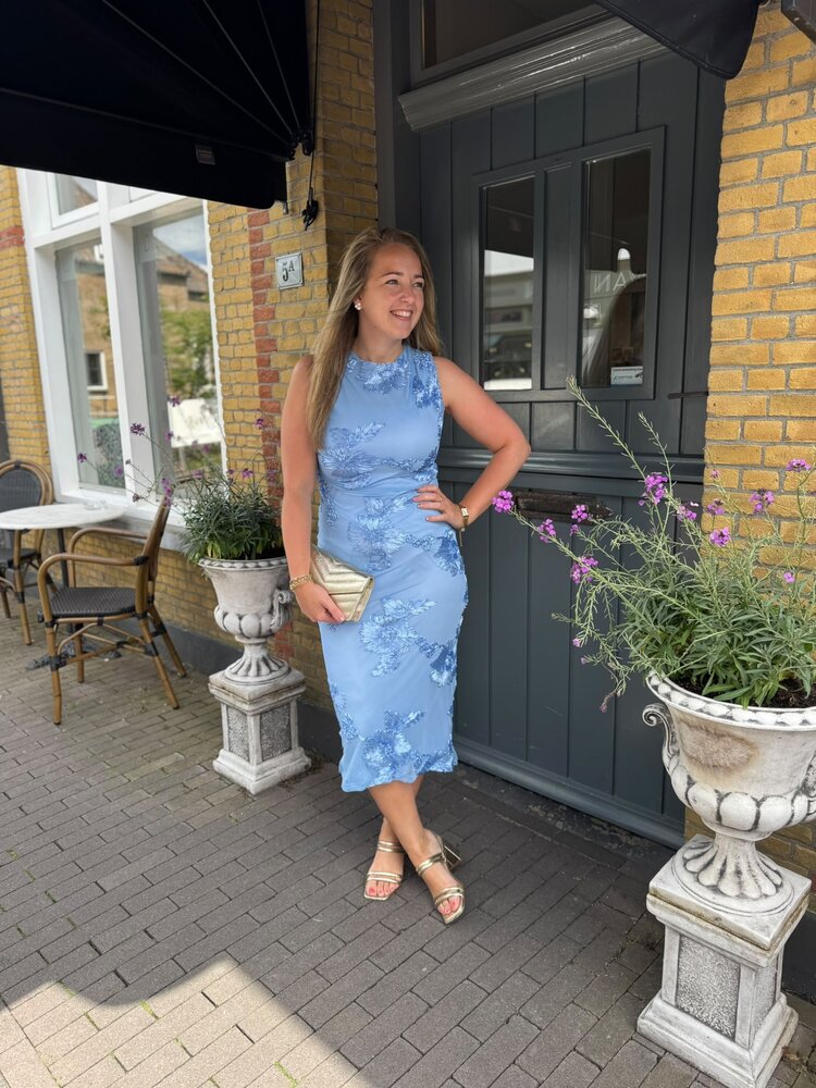 FLOWER DRESS BLUE